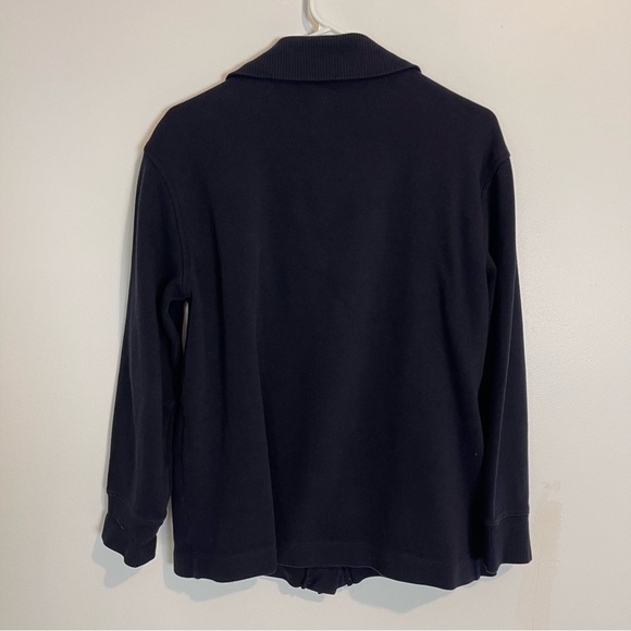Ralph Lauren Men's Sweater Mock Neck Snap Button Navy Blue 100% Cotton Sz L - Picture 6 of 7